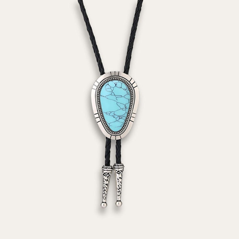 Southwestern turquoise bolo tie, photo 2