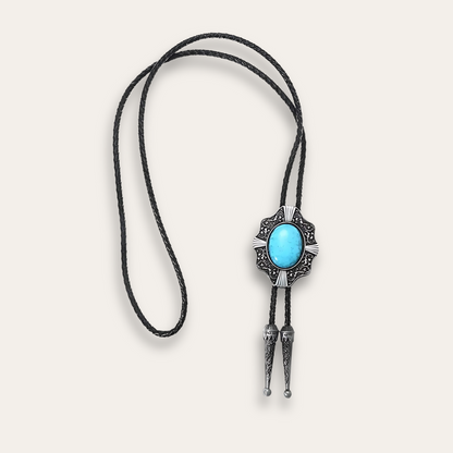 Sterling turquoise bolo tie