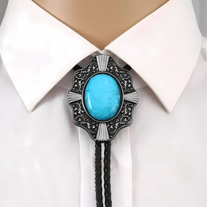 Sterling turquoise bolo tie