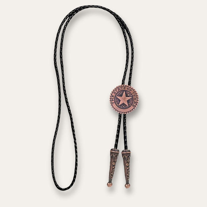 Texas bolo tie, red finish