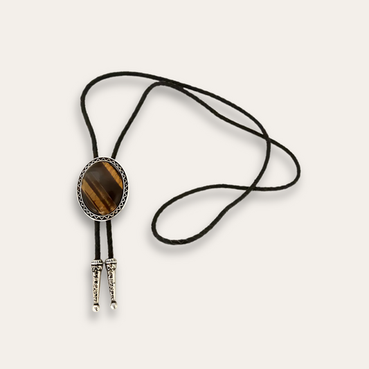 Tiger’s eye bolo tie