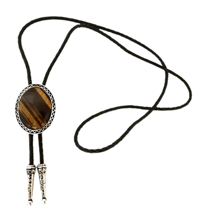 Tiger-Eye-Tone Bolo Tie
