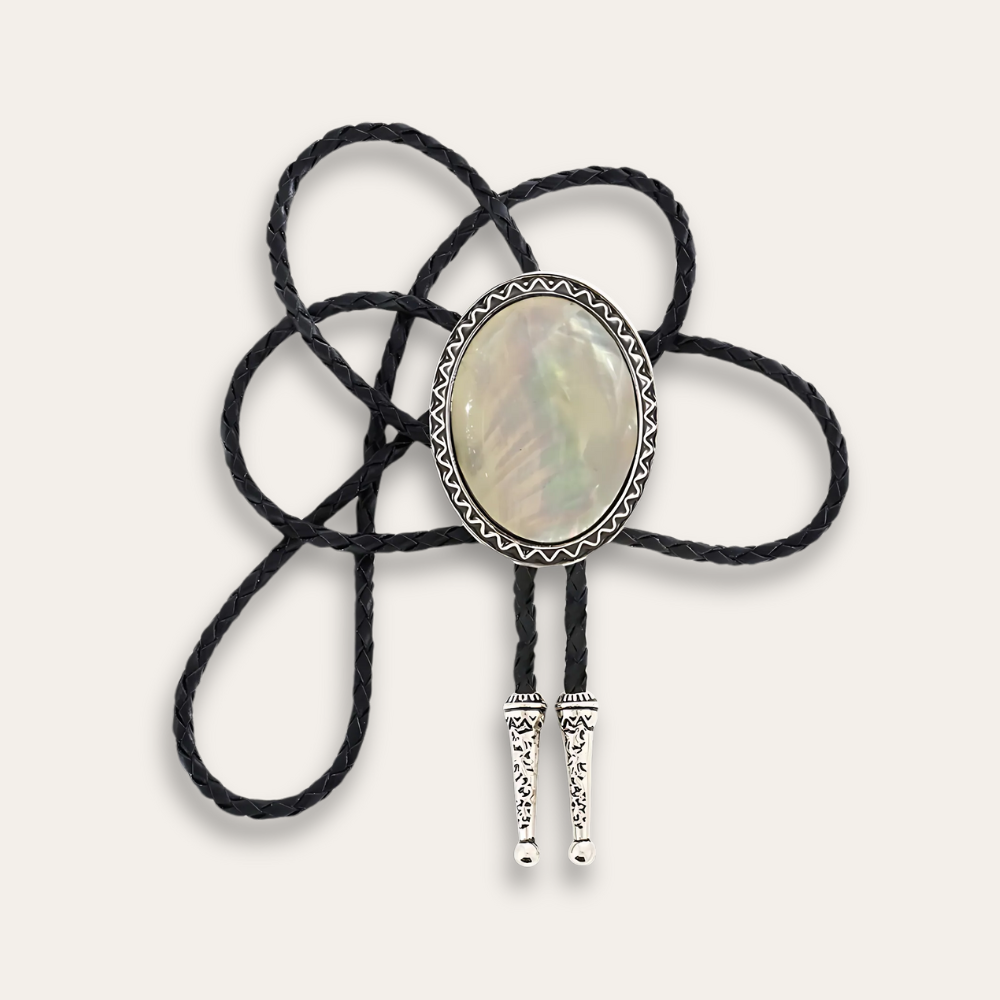 White bolo tie