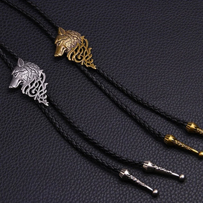 Wolf head bolo tie, photo 3